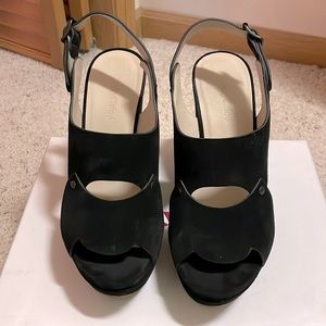See By Chloe black suede peep toe platform sandal - good condition!